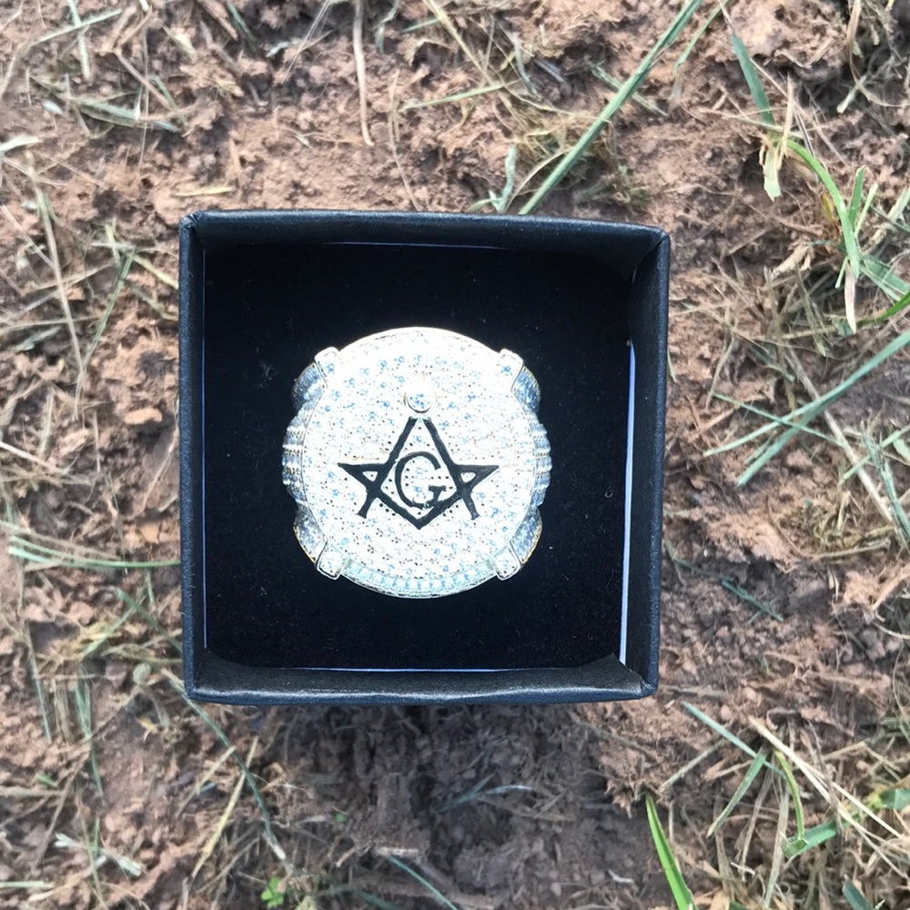 Men’s Large Solid 925 Sterling Silver Finished Wi… - image 1